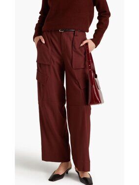 Vince Raver Wide Leg Wool Blend Flannel Cargo Pants